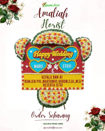 Karangan Papan Bunga Pernikahan di Mangga Dua Selatan
